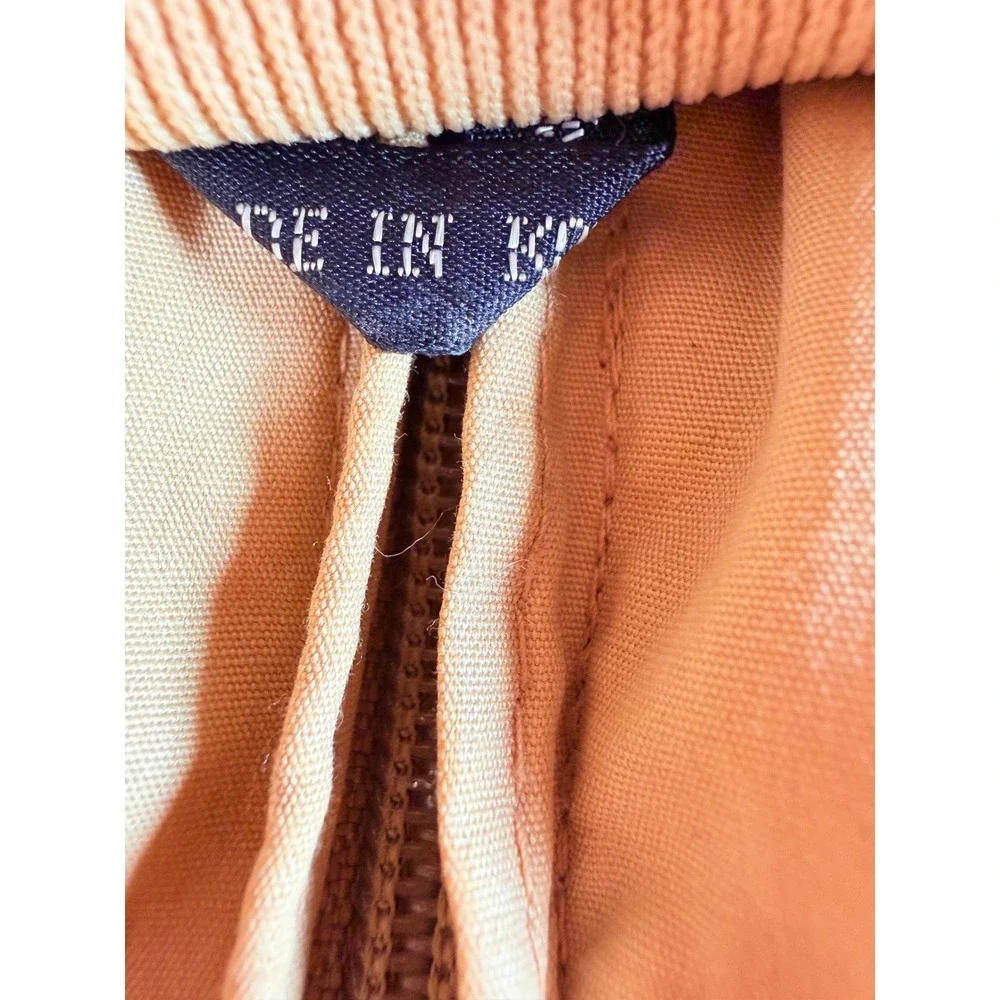 Vintage Members Only Racer Jacket Tan Beige Mens Bomber Zip Up Epaulettes‎ L